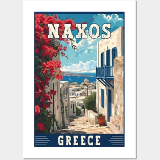 Naxos In Greece Mediterranean Paradise Travel Art Posters and Art